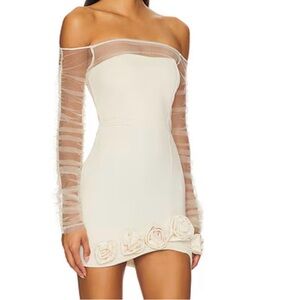 Thais Mini Dress in Cream